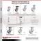 Service Caster 5 Inch V Groove Semi Steel Caster Set with Roller Bearing 2 Brakes and 2 Rigid SCC-35S520-VGR-SLB-2-R-2 - alternate 7